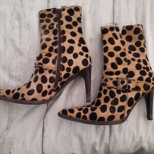 Ankle boots animal prints made in italy